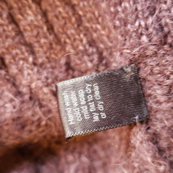 PERUVIAN CONNECTION Alpaca Boyfriend Long Cardigan Sweater Plum sz M Women's - Picture 7 of 9
